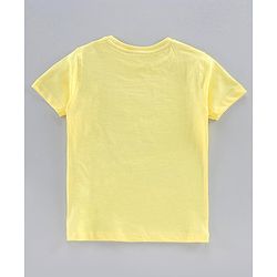 Pine Kids Half Sleeves Tee Racer Car Print - Yellow