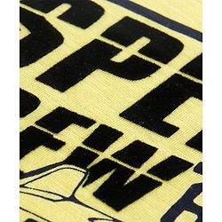 Pine Kids Half Sleeves Tee Racer Car Print - Yellow