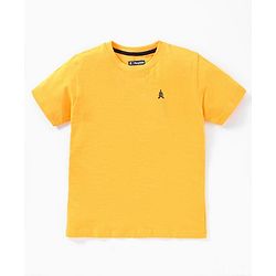Pine Kids 100% Cotton & Bio wash Half Sleeves Tees Pack of 3 - Yellow Blue Green