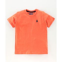 Pine Kids Half Sleeves Bioawashed 100% Cotton Tees Pack of 3 - Orange Green Blue