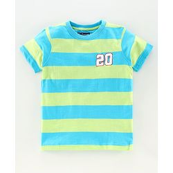 Pine Kids Half Sleeves Bioawashed 100% Cotton Tees Pack of 3 - Orange Green Blue