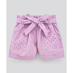 Pine Kids Mid Thigh Length Shorts - Purple