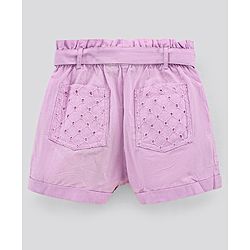 Pine Kids Mid Thigh Length Shorts - Purple