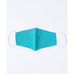 Pine Kids Full Sleeves Kurta With Embroidered Placket - Aqua Blue
