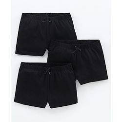 Pine Kids Organic Cotton Anti Bacterial Shorts Pack of 3 - Black
