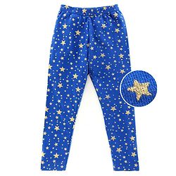 Pine Kids Mid Calf Anti Microbial Leggings Star Print - Blue