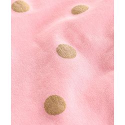 Pine Kids Mid Calf Length Organic Cotton Biowashed Leggings Glitter Polka Dot Print - Pink