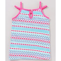 Pine Kids Knitted Bio Washed Printed Top - Blue