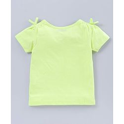 Pine Kids Half Sleeves Biowash Tees Text Print Pack of 2 - Green Blue