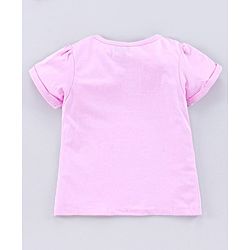 Pine Kids Half Sleeves Bio Wash Printed Top Pack of 2  - Pink Peach
