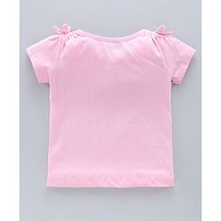 Pine Kids Half Sleeves Knitted Bio Wash Top Butterfly Print Pack of 2 - Blue Pink