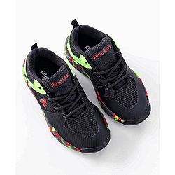 Pine Kids Sports Shoes - Black Green