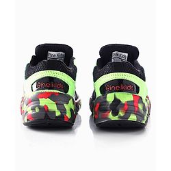 Pine Kids Sports Shoes - Black Green