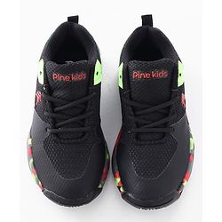 Pine Kids Sports Shoes - Black Green