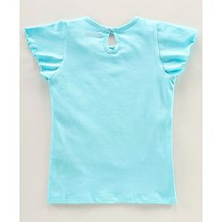Pine Kids Volume Sleeves Top Floral Print - Blue