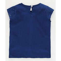 Pine Kids Half Sleeves Top - Navy Blue