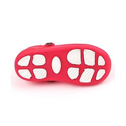Pine Kids Clogs with Backstrap Dolphin Patch - Red