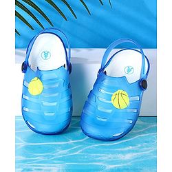 Pine Kids Clogs with Backstrap Ball Patch - Blue