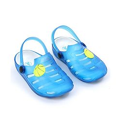 Pine Kids Clogs with Backstrap Ball Patch - Blue