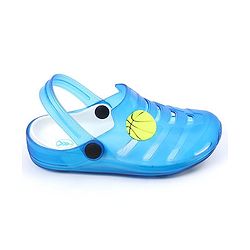 Pine Kids Clogs with Backstrap Ball Patch - Blue