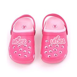 Pine Kids Clogs with Backstrap Vibes Patch - Pink