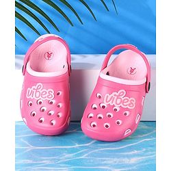 Pine Kids Clogs with Backstrap Vibes Patch - Pink