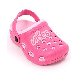 Pine Kids Clogs with Backstrap Vibes Patch - Pink