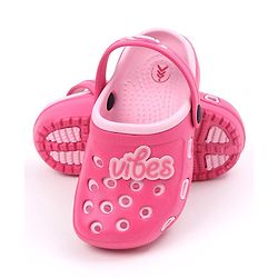 Pine Kids Clogs with Backstrap Vibes Patch - Pink