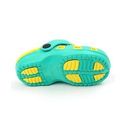 Pine Kids Clogs with Backstrap Rainbow Patch - Light Green Yellow