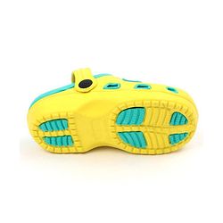 Pine Kids Clogs with Backstrap Rainbow Patch - Light Green Yellow