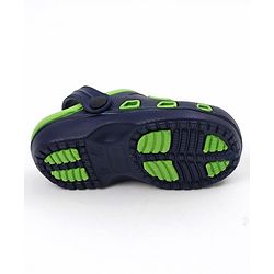 Pine Kids Clogs with Backstrap Rainbow Patch - Navy Blue Green