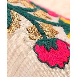 Pine Kids Ethnic Wear Sandals Floral Embroidery - Yellow
