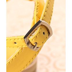 Pine Kids Ethnic Wear Sandals Floral Embroidery - Yellow