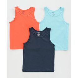 Pine Kids Sleeveless Anti Bacterial Vest Pack of 3 - Multicolor