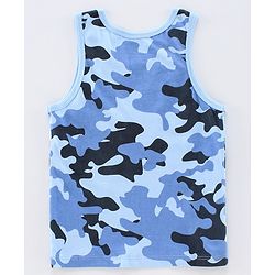 Pine Kids Sleeveless Anti microbial & Bio Wash Vest Pack of 2 - Green Blue