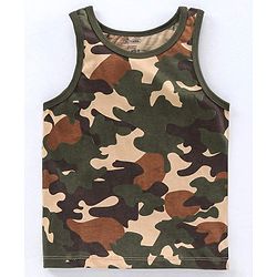 Pine Kids Anti Microbial & Biowashed Sleeveless Vests Pack of 2 - Orange Green
