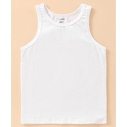 Pine Kids 100% Cotton Sleeveless Biowashed & Antimicrobial Vests Pack of 2 - Multicolor
