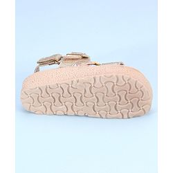 Pine Kids  Party Wear Sandals With Dual Velcro Closure - Cream