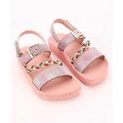 Pine Kids  Party Wear Sandals With Dual Velcro Closure - Cream