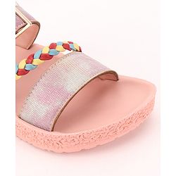 Pine Kids  Party Wear Sandals With Dual Velcro Closure - Cream
