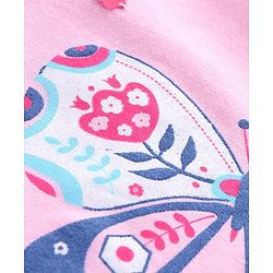 Pine Kids Half Sleeves Biowash Printed Top - Pink
