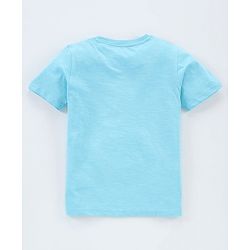 Pine Kids Half Sleeves 100% Cotton Biowash Tee - Blue