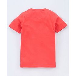 Pine Kids Half Sleeves 100% Cotton Biowashed Tee - Red