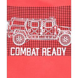 Pine Kids Half Sleeves 100% Cotton Biowashed Tee - Red