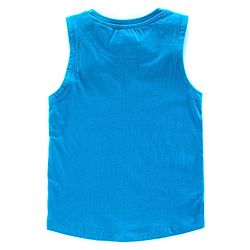 Pine Kids 100% Cotton Sleeveless Bio Wash Tee - Blue