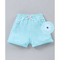 Pine kids Mid Thigh Shorts Floral Print - Blue