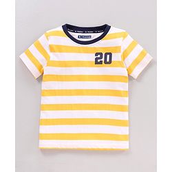 Pine Kids Half Sleeves 100% Cotton Biowashed Tee Pack of 3 - Blue Yellow