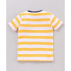 Pine Kids Half Sleeves 100% Cotton Biowashed Tee Pack of 3 - Blue Yellow