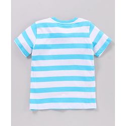 Pine Kids Half Sleeves 100% Cotton Biowashed Tee Pack of 3 - Blue Yellow