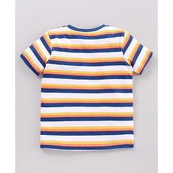 Pine Kids Half Sleeves 100% Cotton Biowashed Tee Pack of 3 - Blue Yellow